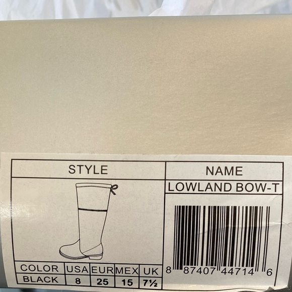 Stuart Weitzman Girls Lowland Bow Knee High Boot Black NWT - Picture 7 of 7